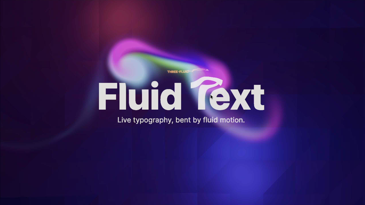 Fluid text effect